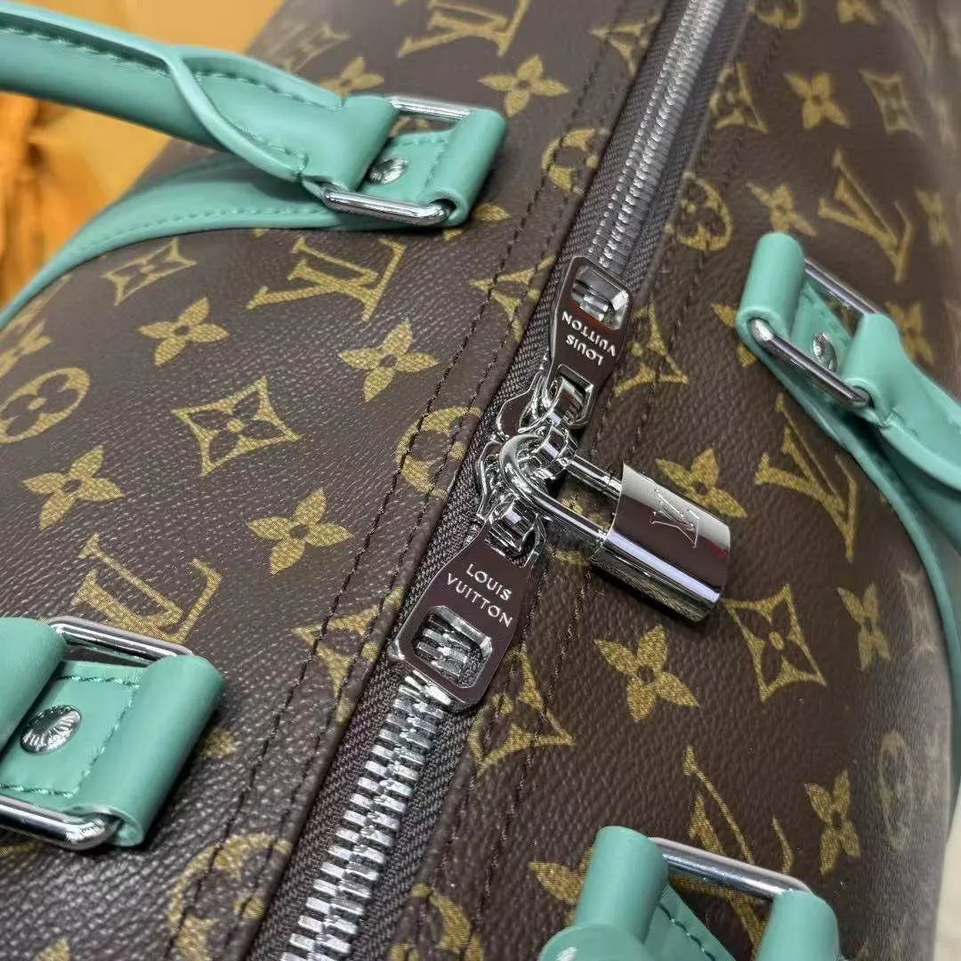 M12630 Keepall Bandoulière 50 Monogram Macassar Coated Canvas Travel Bag
