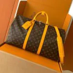 M12634 Keepall Bandoulière 50 Monogram Macassar Coated Canvas Travel Bag - M12633 1 M12634 Keepall Bandoulière 50 Monogram Macassar Coated Canvas Travel Bag
