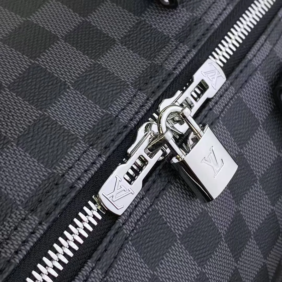 N41413 Keepall Bandoulière 55 Damier Graphite Coated Canvas Travel Bag