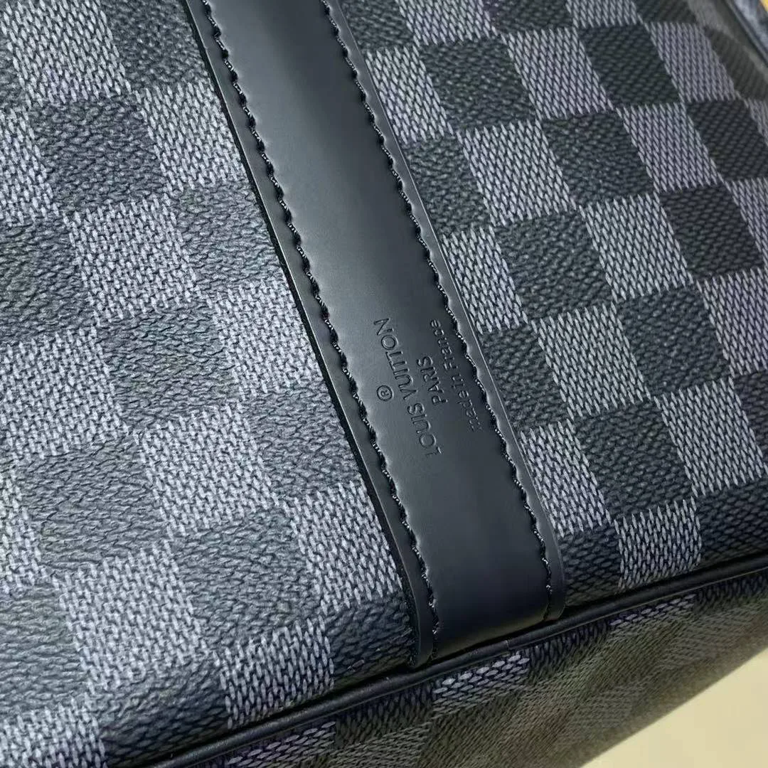 N41413 Keepall Bandoulière 55 Damier Graphite Coated Canvas Travel Bag