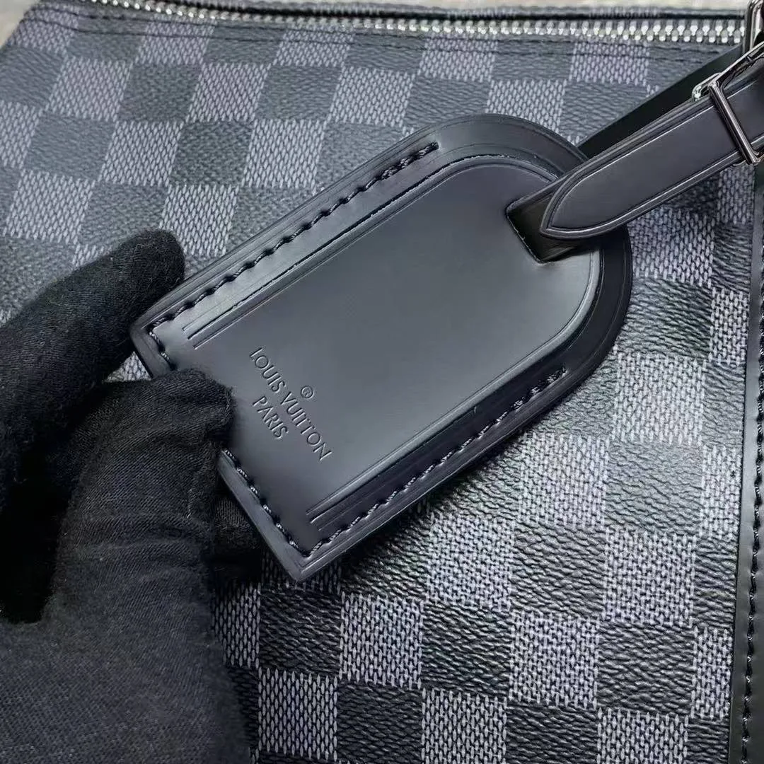 N41413 Keepall Bandoulière 55 Damier Graphite Coated Canvas Travel Bag