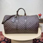 N41414 Keepall Bandoulière 55 Damier Ebene Coated Canvas Travel Bag - N41413 1 N41414 Keepall Bandoulière 55 Damier Ebene Coated Canvas Travel Bag