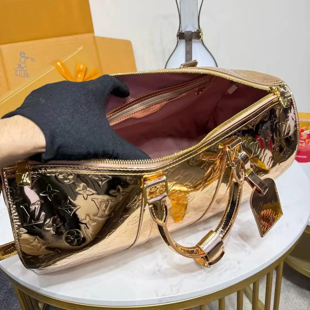 M26463 Keepall Bandoulière 45 Monogram Miroir Coated Canvas Travel Bag