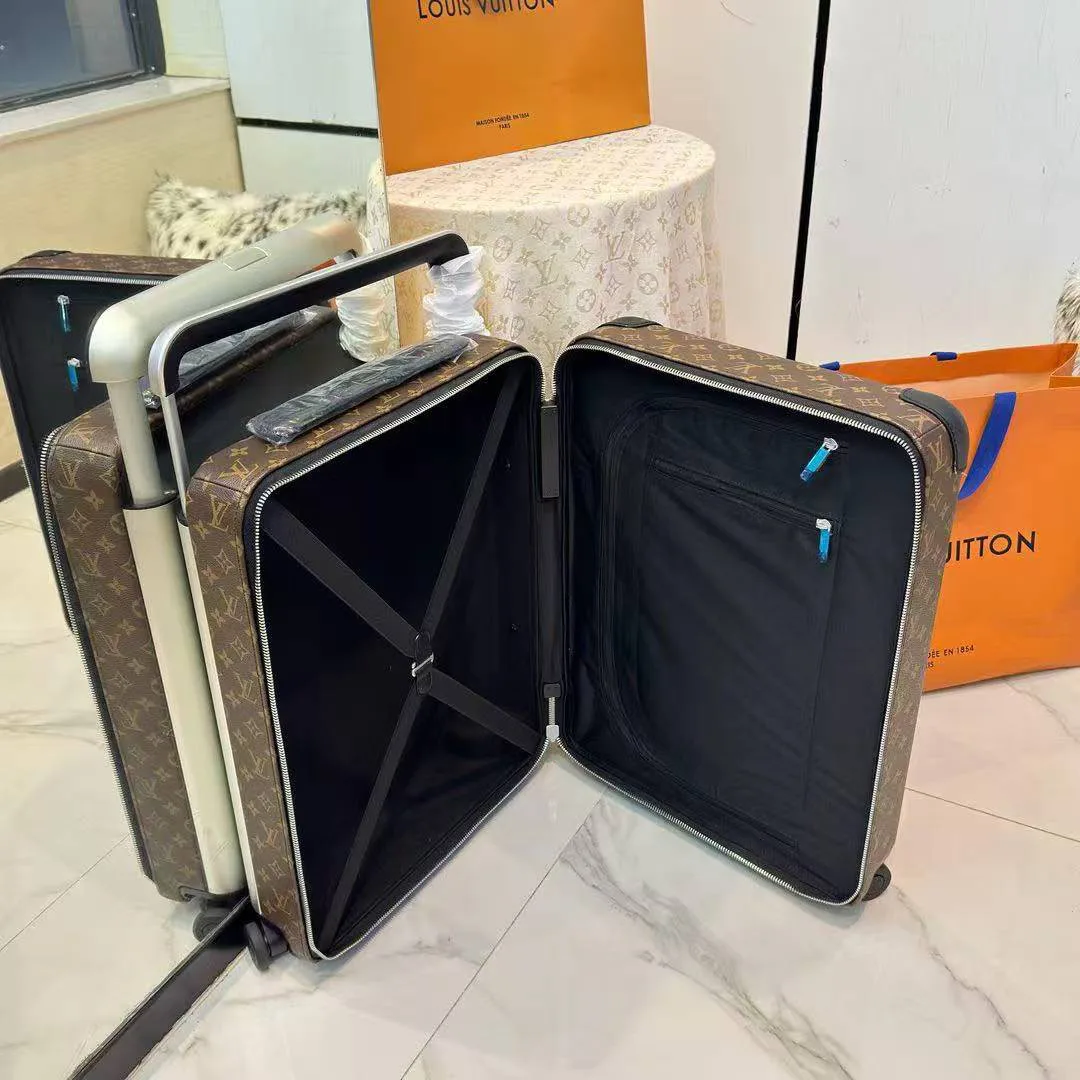 M20294 Horizon 55 Monogram Macassar Coated Canvas Rolling Luggage