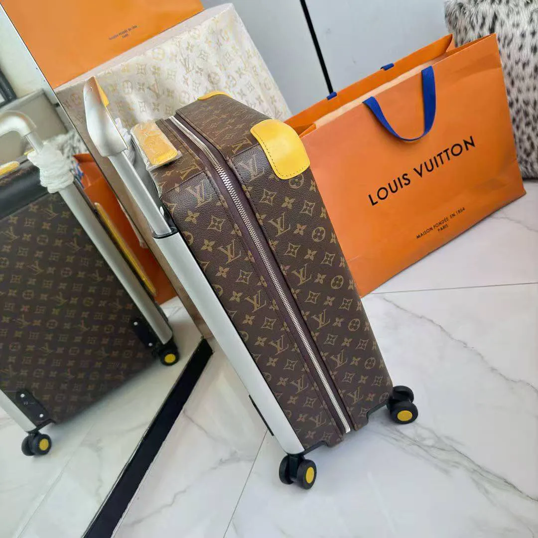 M12614 Horizon 55 Monogram Macassar Coated Canvas Rolling Luggage