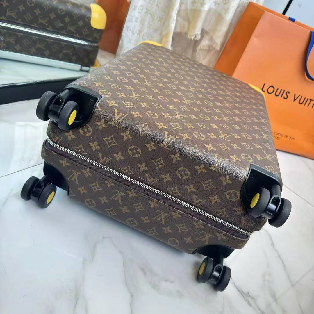 M12614 Horizon 55 Monogram Macassar Coated Canvas Rolling Luggage