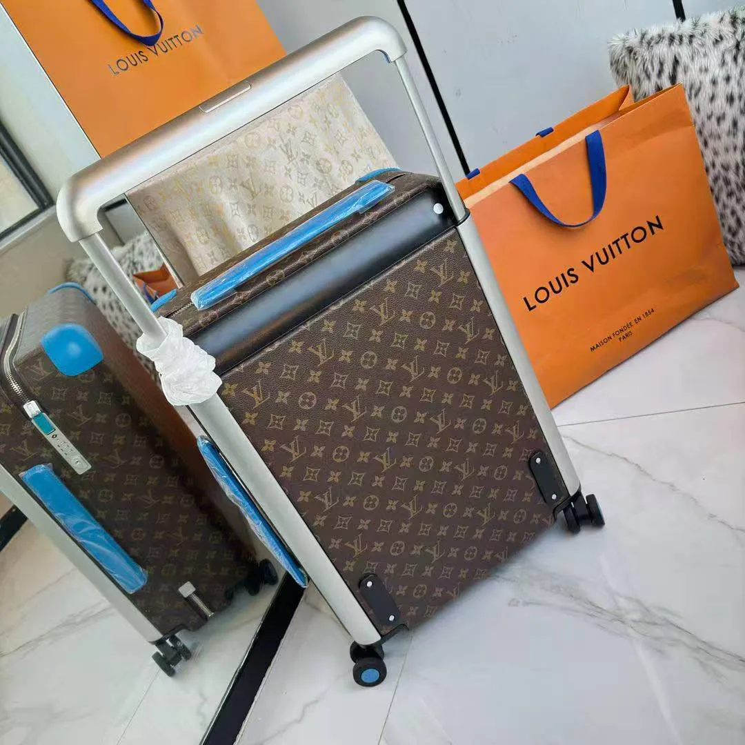 M12608 Horizon 55 Monogram Macassar Coated Canvas Rolling Luggage