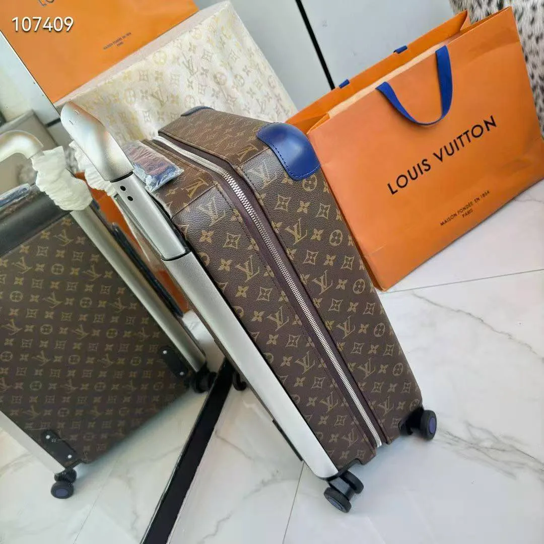 M12613 Horizon 55 Monogram Macassar Coated Canvas Rolling Luggage