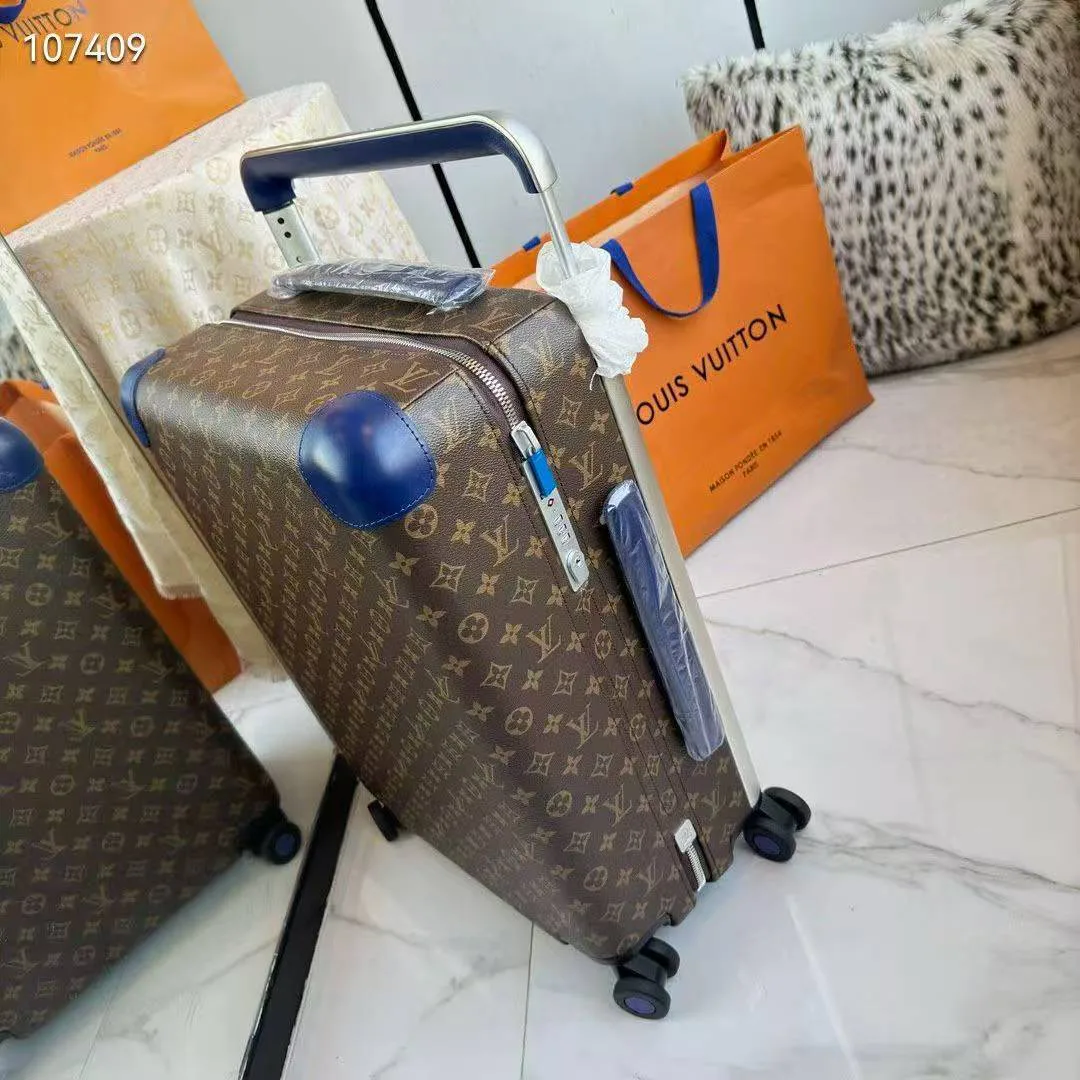 M12613 Horizon 55 Monogram Macassar Coated Canvas Rolling Luggage