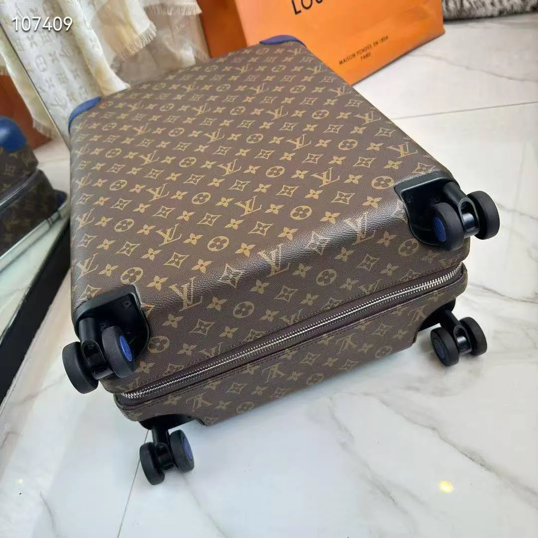 M12613 Horizon 55 Monogram Macassar Coated Canvas Rolling Luggage