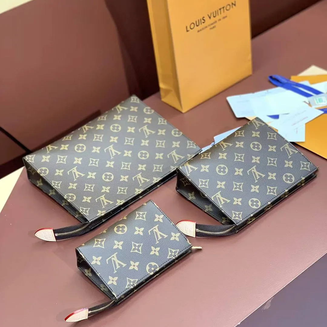 M47195 Trio Toiletry Pouch Monogram Coated Canvas