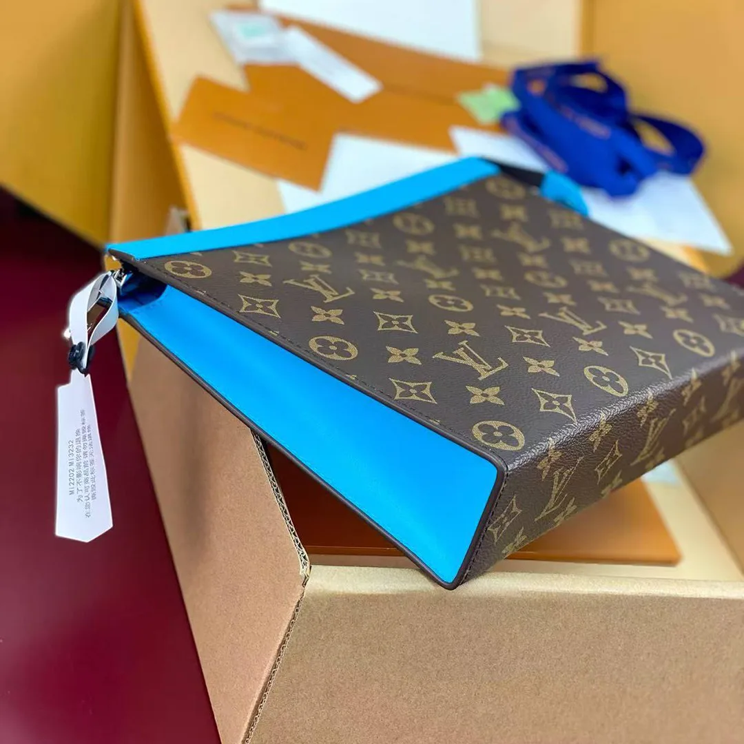 M12815 Pochette Voyage MM Monogram Macassar Coated Canvas