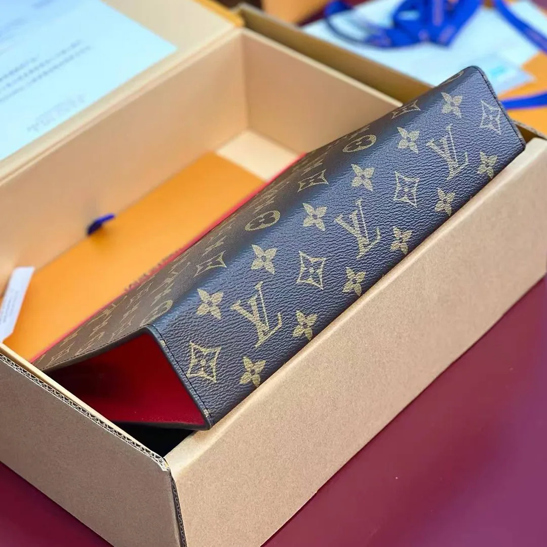 M12817 Pochette Voyage MM Monogram Macassar Coated Canvas
