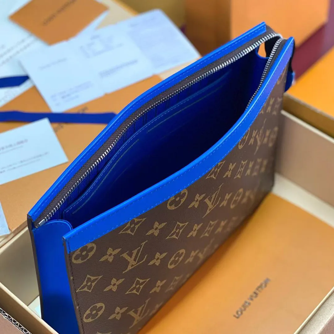 M12819 Pochette Voyage MM Monogram Macassar Coated Canvas