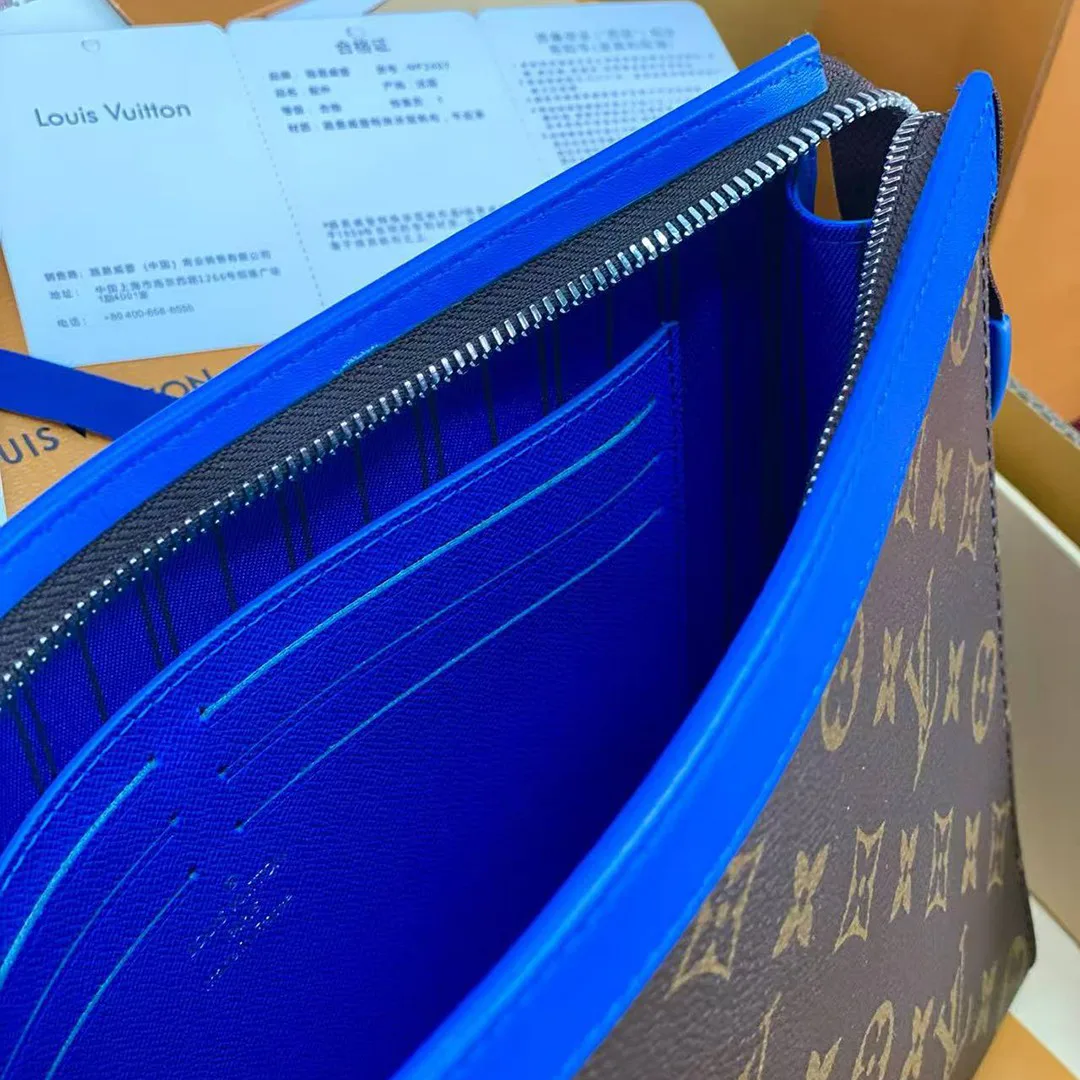 M12819 Pochette Voyage MM Monogram Macassar Coated Canvas