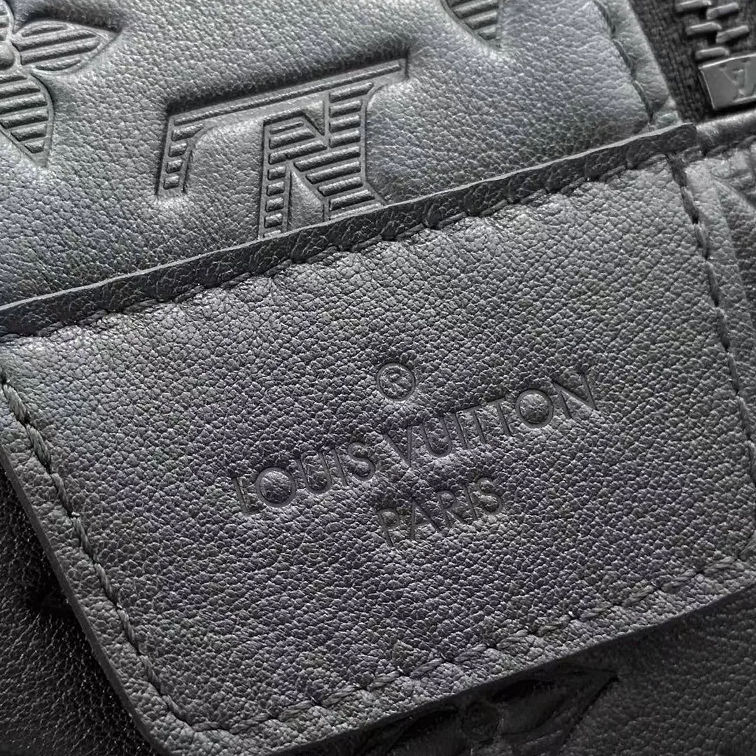 M12645 Dopp Kit Toilet Pouch Monogram Shadow Embossed Calf Leather