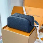 M14843 Dopp Kit Toilet Pouch Monogram Shadow Embossed Calf Leather - M12645 1 M14843 Dopp Kit Toilet Pouch Monogram Shadow Embossed Calf Leather