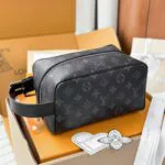 M83113 Locker Dopp Kit Toilet Pouch Monogram Eclipse Coated Canvas - M83112 2 M83113 Locker Dopp Kit Toilet Pouch Monogram Eclipse Coated Canvas