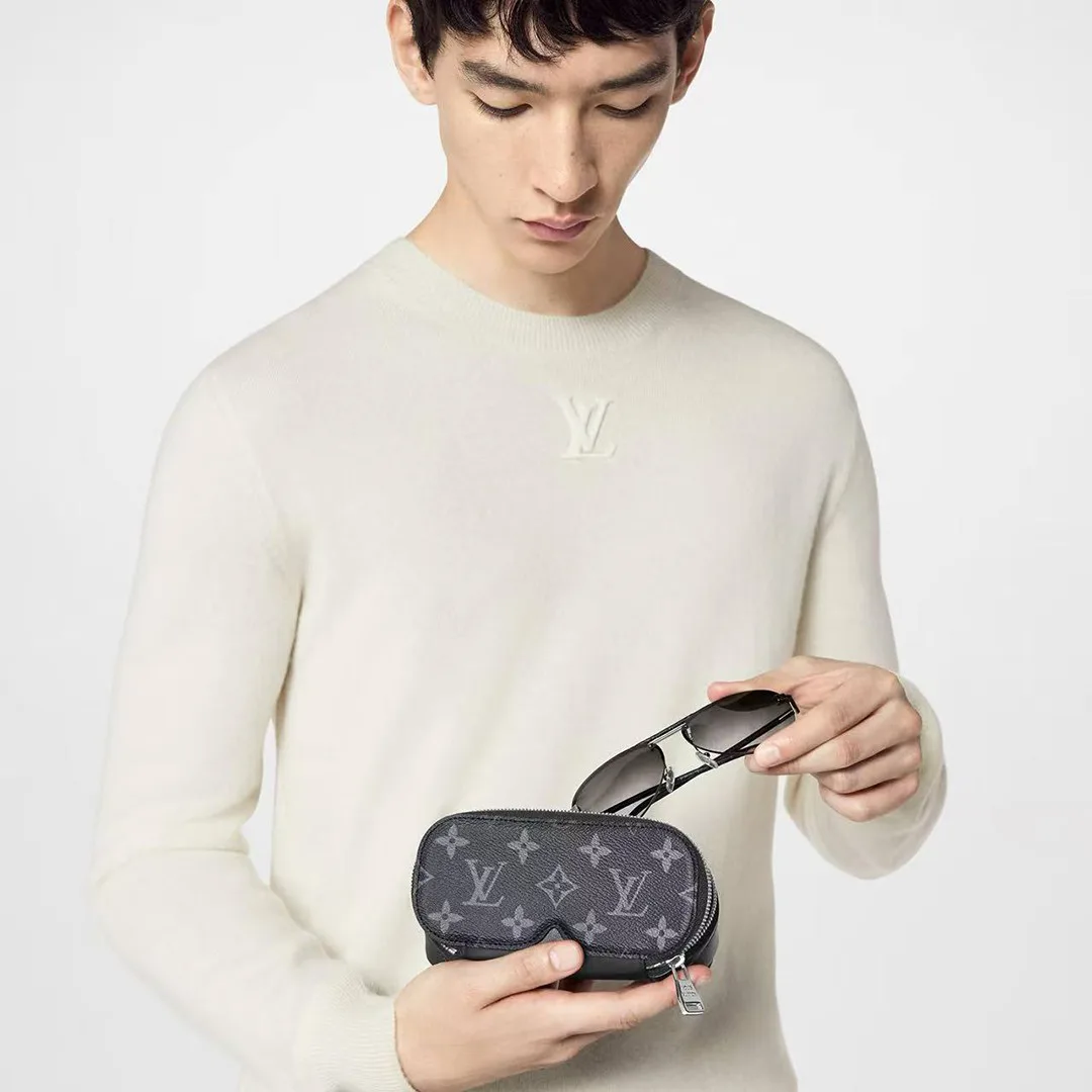 GI0654 Sunglasses Pouch GM Monogram Eclipse Coated Canvas