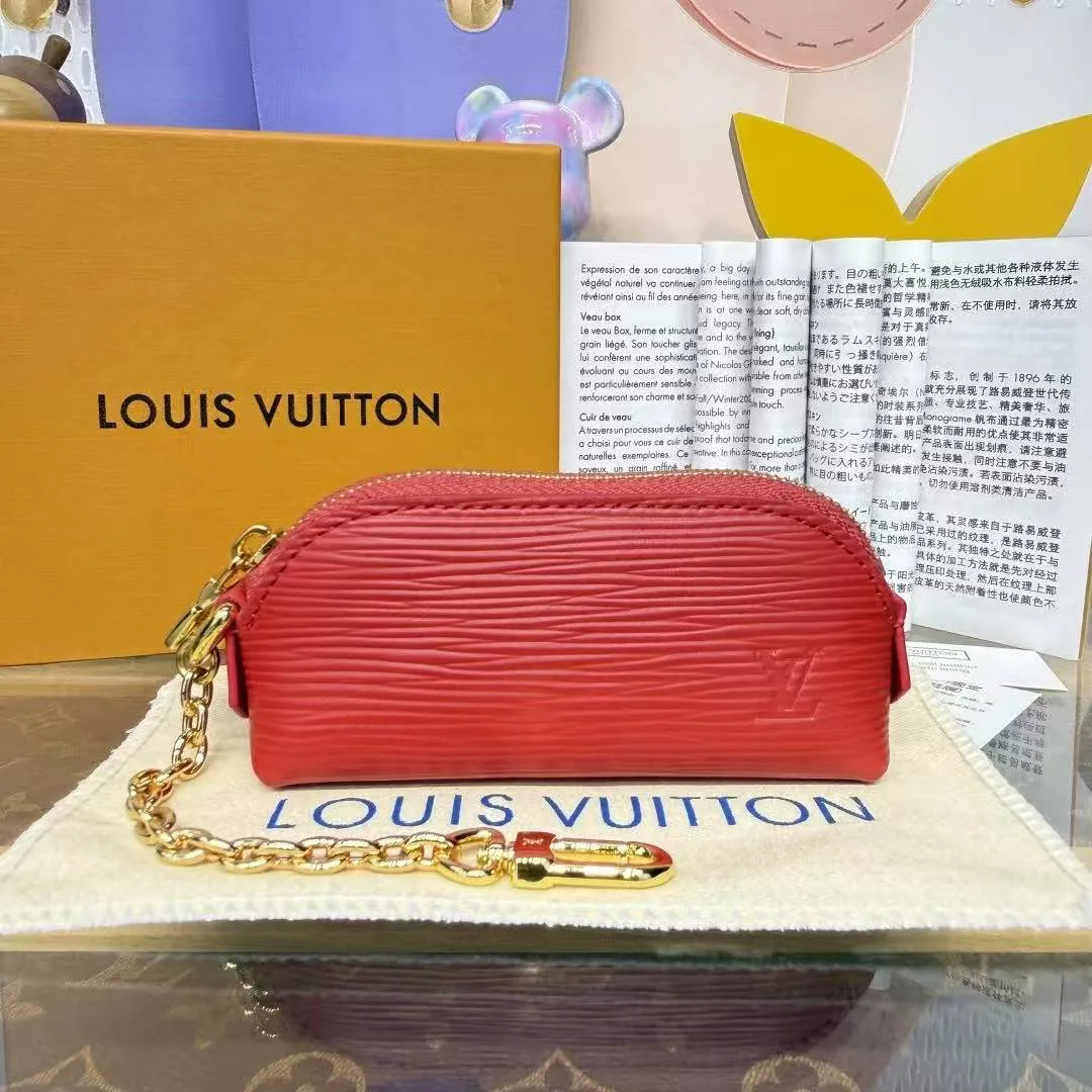M25687 Cosmetic Lipstick Pouch Epi Leather