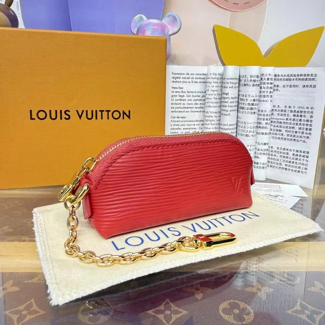 M25687 Cosmetic Lipstick Pouch Epi Leather