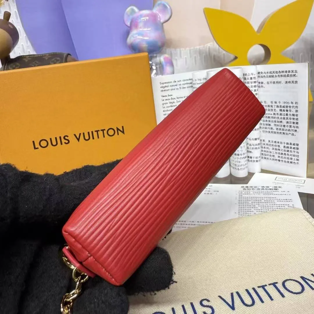 M25687 Cosmetic Lipstick Pouch Epi Leather