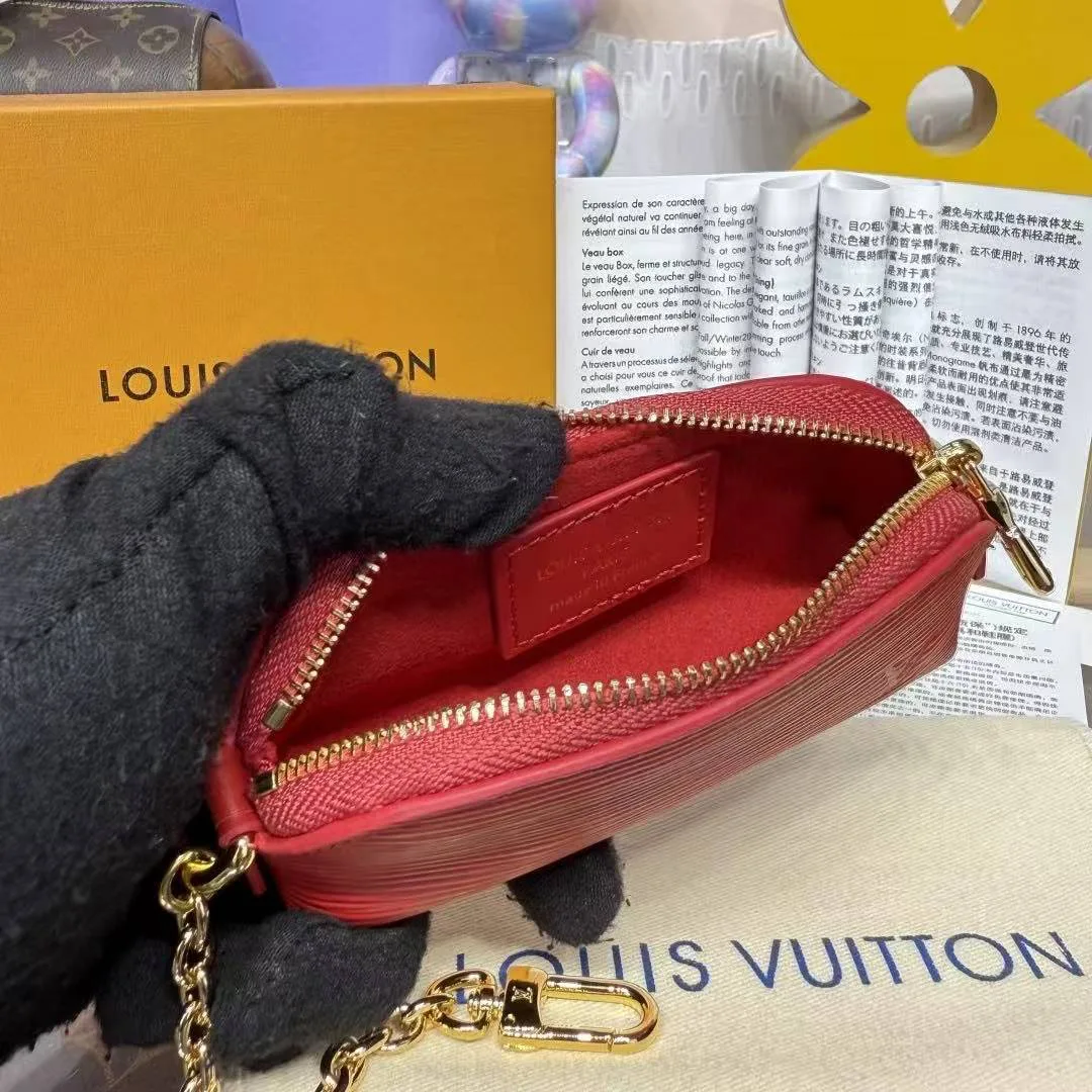 M25687 Cosmetic Lipstick Pouch Epi Leather