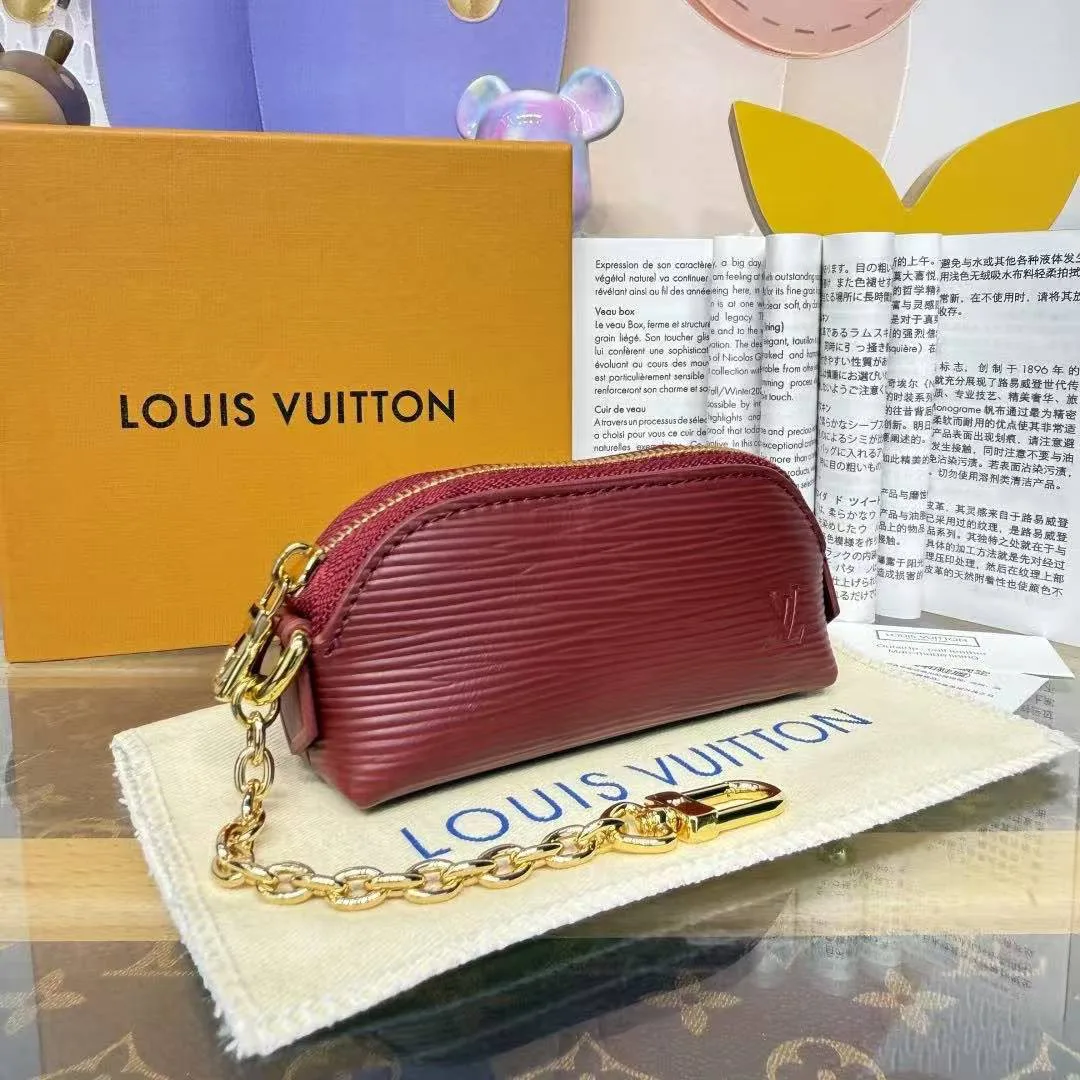 M25685 Cosmetic Lipstick Pouch Monogram Rouge Epi Leather