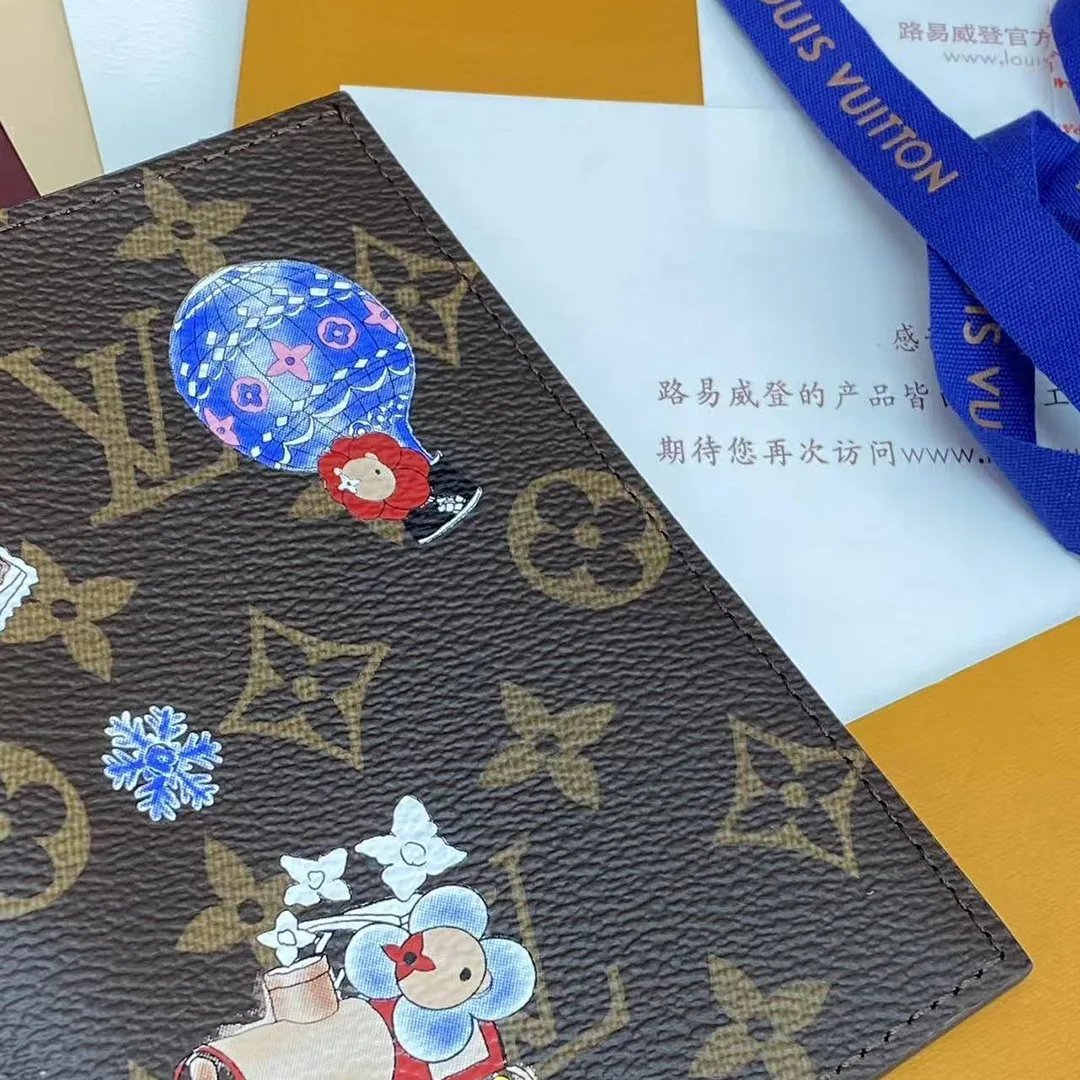 M15320 Passport Cover Monogram Vivienne Coated Canvas