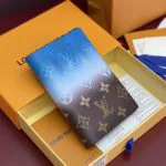 M28008 Passport Cover Blue Monogram Pigment Coated Canvas - M28009 2 M28008 Passport Cover Blue Monogram Pigment Coated Canvas