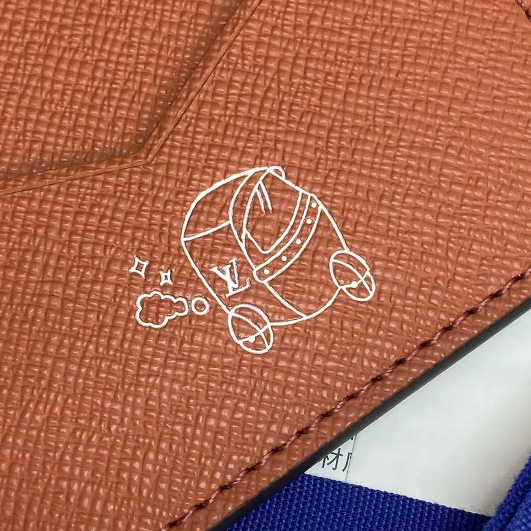 M28009 Passport Cover Orange Monogram Pigment Coated Canvas