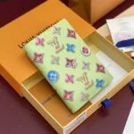 M28039 Passport Cover Pistachio Monogram Donuts Coated Canvas - M28040 2 M28039 Passport Cover Pistachio Monogram Donuts Coated Canvas