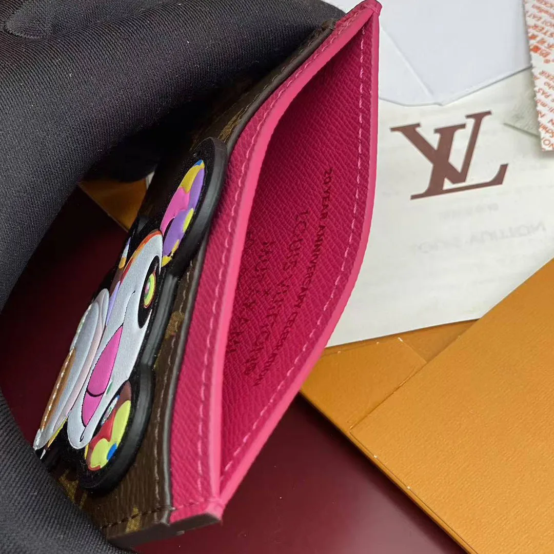 M13439 L.V x TM Card Holder Murakami Monogram Coated Canvas