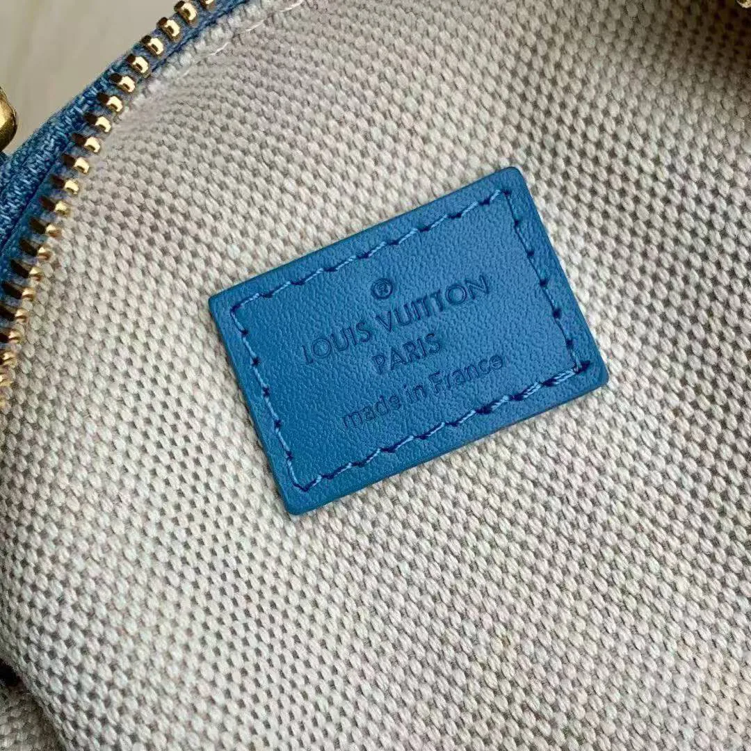 N00208 Speedy 18 Bandoulière Damier Denim 3D Cotton Canvas