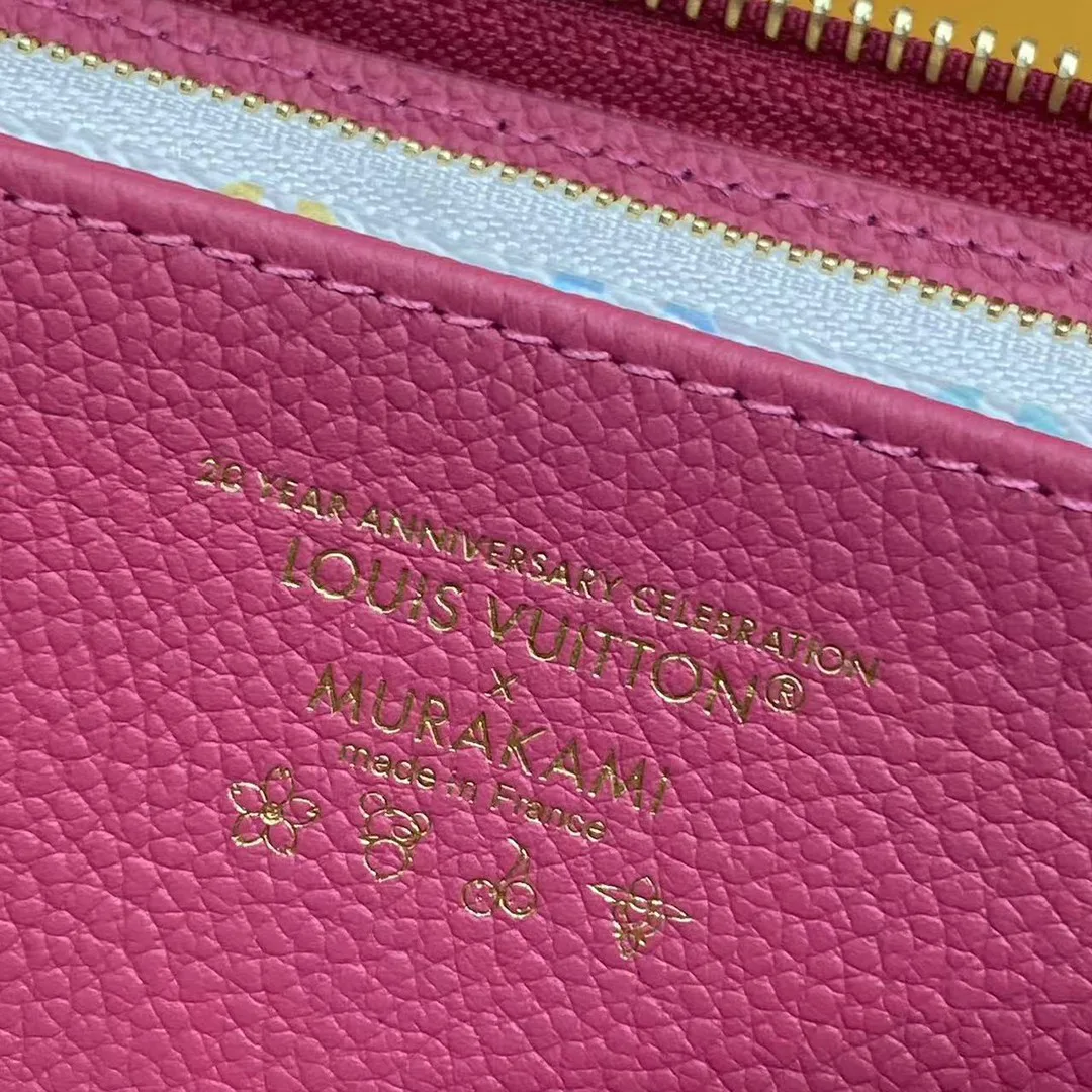 M13618 L.V x TM Zippy Wallet Murakami Monogram Empreinte Leather