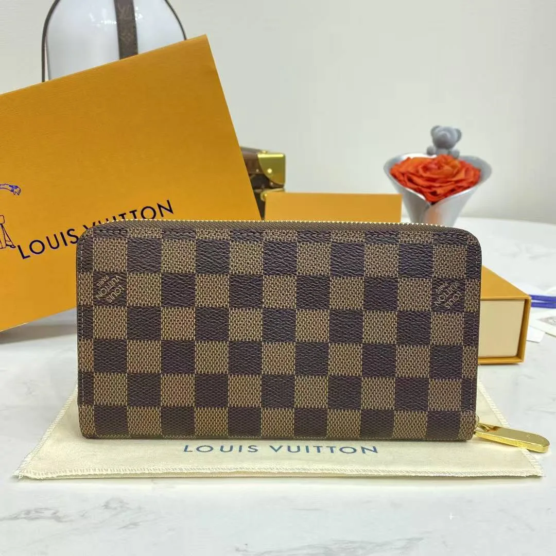 N41661 Zippy Wallet Damier Ebene Coated Canvas