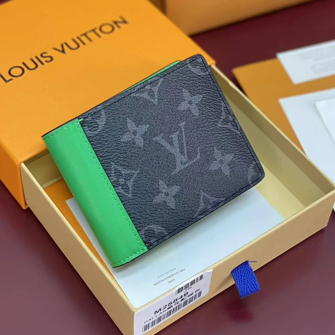 M25849 Slender Wallet Monogram Eclipse Coated Canvas