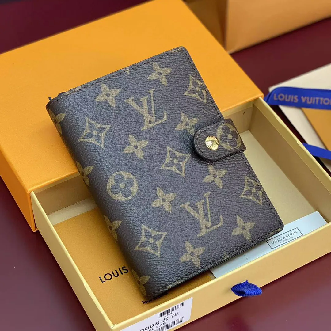 R20005 Small Ring Agenda Cover Monogram Coated Canvas