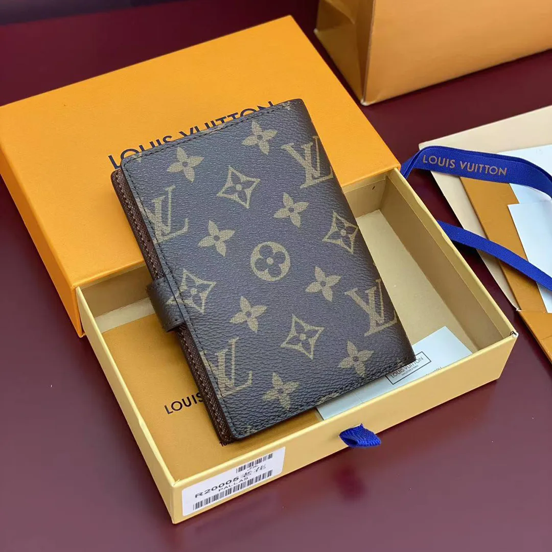 R20005 Small Ring Agenda Cover Monogram Coated Canvas