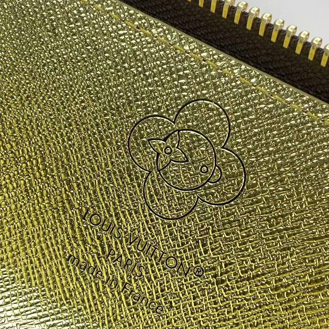 GI1474 Charlotte Pencil Pouch Vivienne Monogram Coated Canvas