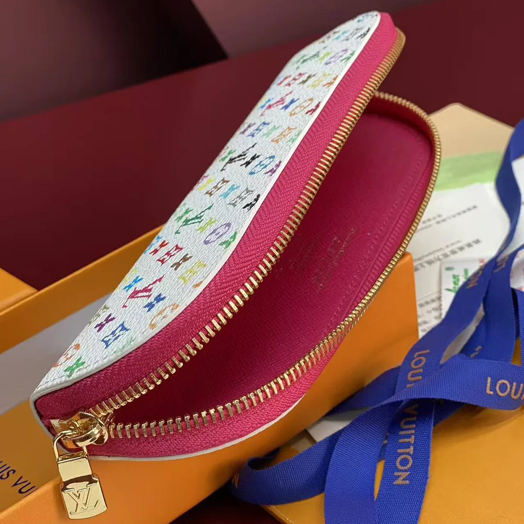 GI1303 TM Monogram Multicolor Charlotte Pencil Pouch Monogram Coated Canvas