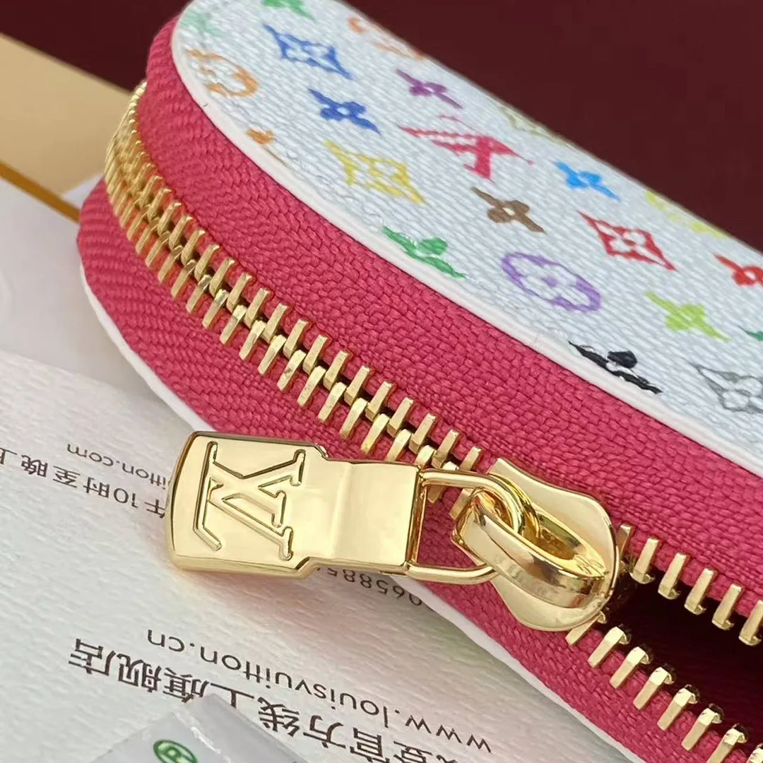 GI1303 TM Monogram Multicolor Charlotte Pencil Pouch Monogram Coated Canvas