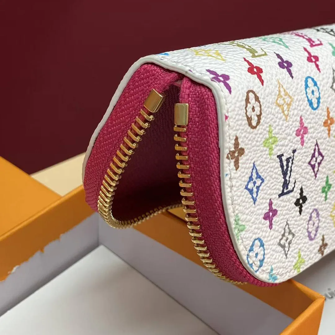 GI1303 TM Monogram Multicolor Charlotte Pencil Pouch Monogram Coated Canvas
