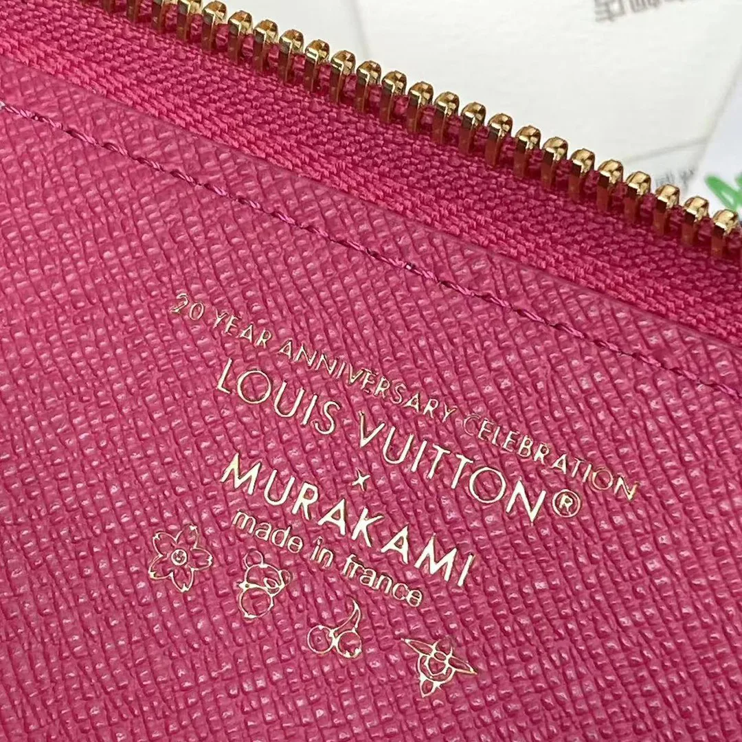 GI1303 TM Monogram Multicolor Charlotte Pencil Pouch Monogram Coated Canvas