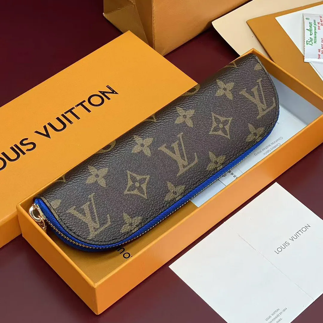 GI1191 Charlotte Pencil Pouch Monogram Coated Canvas