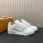 1A8WAZ L.V Trainer Sneaker Grained Calf Leather - 1ADDZE 1 1A8WAZ L.V Trainer Sneaker Grained Calf Leather