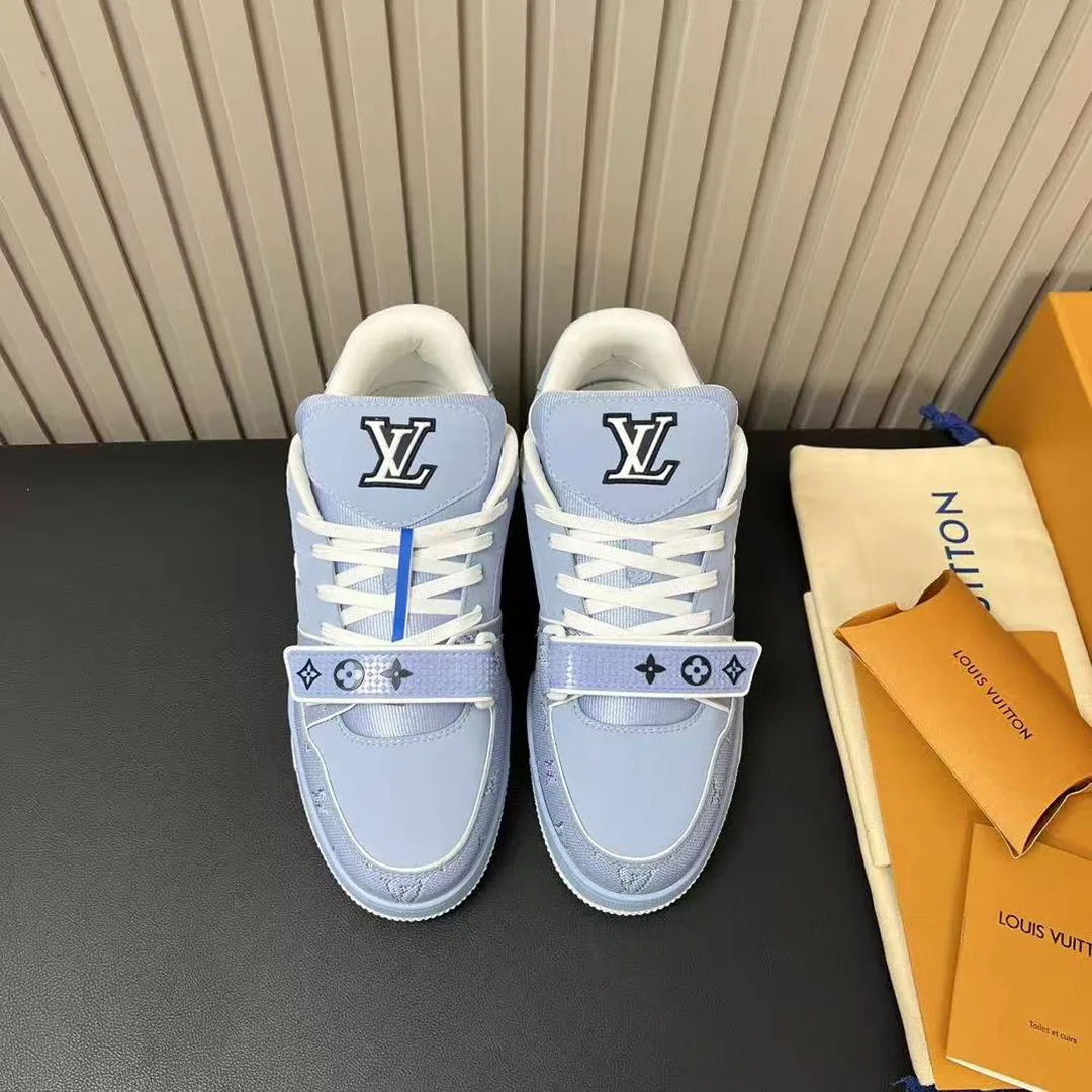 1AHTV5 L.V Trainer Sneaker Monogram Nubuck Calf Leather