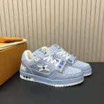1AHTV5 L.V Trainer Sneaker Monogram Nubuck Calf Leather - 1AIKMK 1 1AHTV5 L.V Trainer Sneaker Monogram Nubuck Calf Leather