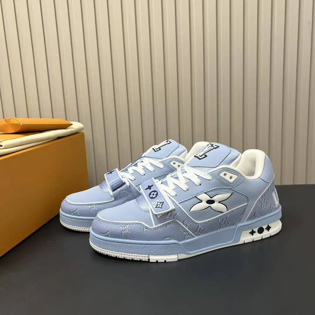 1AHTV5 L.V Trainer Sneaker Monogram Nubuck Calf Leather