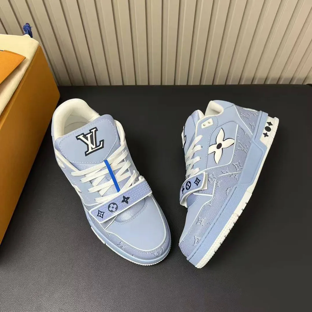 1AHTV5 L.V Trainer Sneaker Monogram Nubuck Calf Leather